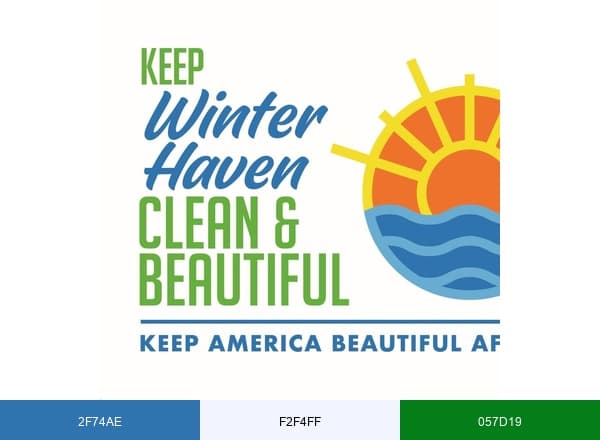 Keeping Winter Haven Beautiful brand color palette