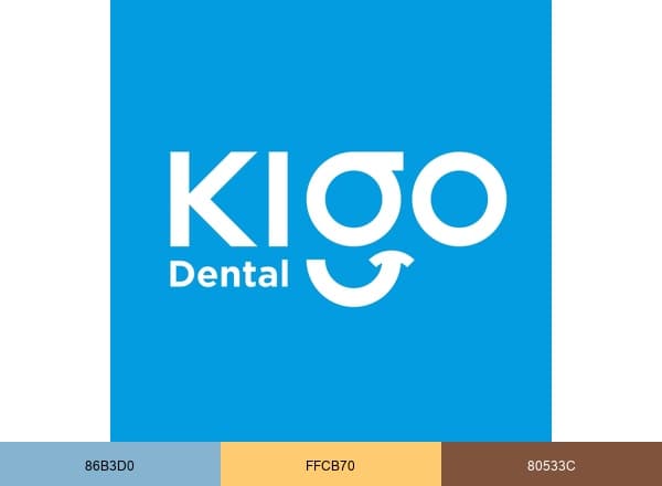 Kigo Dental brand color palette