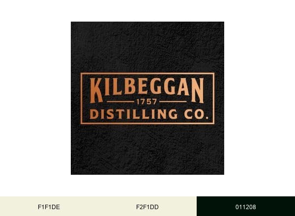 Official Account of Kilbeggan Whiskey brand color palette