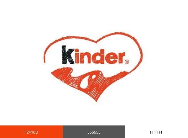 Kinder brand color palette