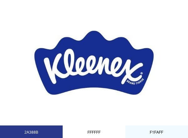 Kleenex brand color palette