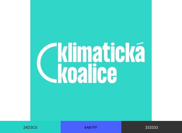 Klimatická koalice brand color palette