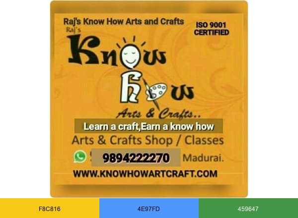 Rajs Knowhow brand color palette