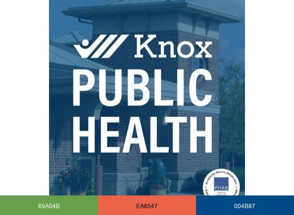 Knox Public Health brand color palette