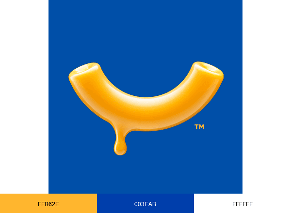 Kraft Mac & Cheese brand color palette
