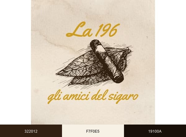 La 196 gli amici del Sigaro brand color palette