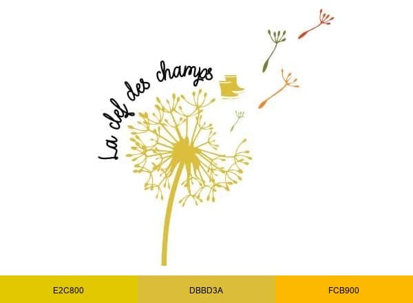 La clef des champs brand color palette