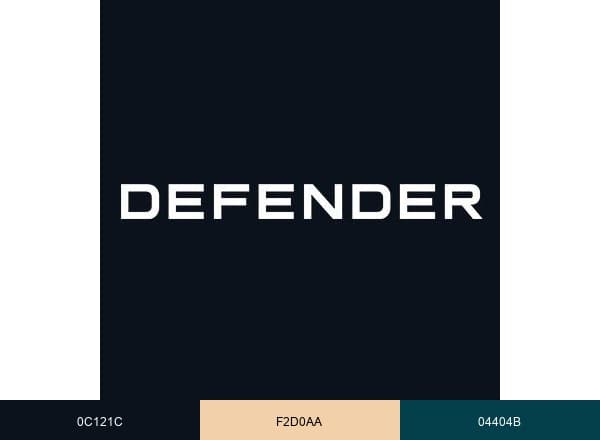 Defender brand color palette