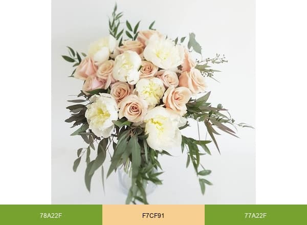 Langdon's Flowers brand color palette