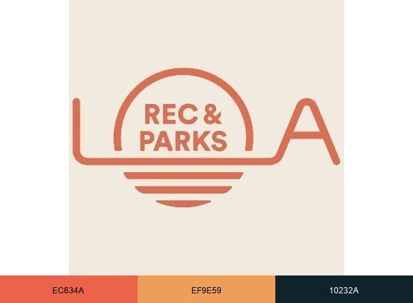 City of LA Department of Recreation and Parks brand color palette