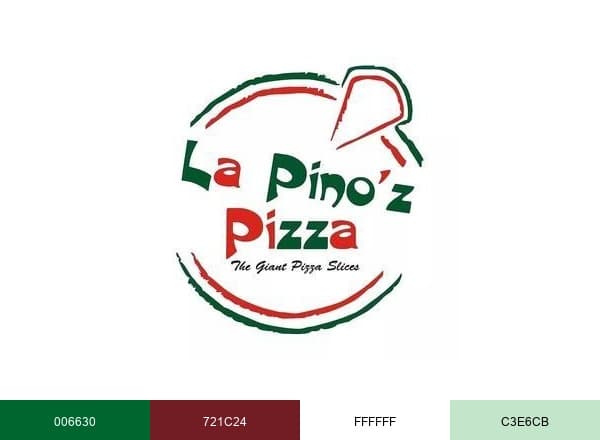 La Pino'z Pizza brand color palette
