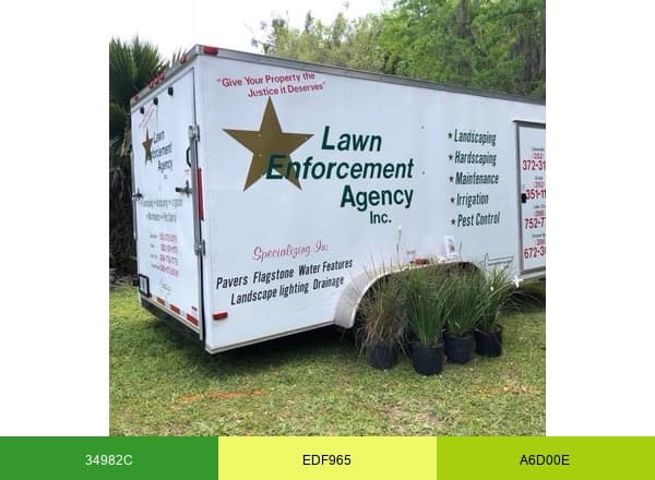 FL Lawn Enforcement brand color palette