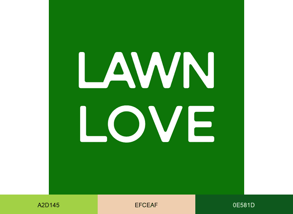 Lawn Love Lawn Care brand color palette