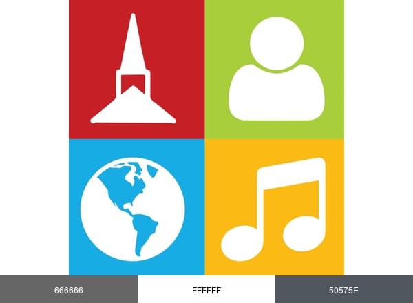 LDS Daily brand color palette