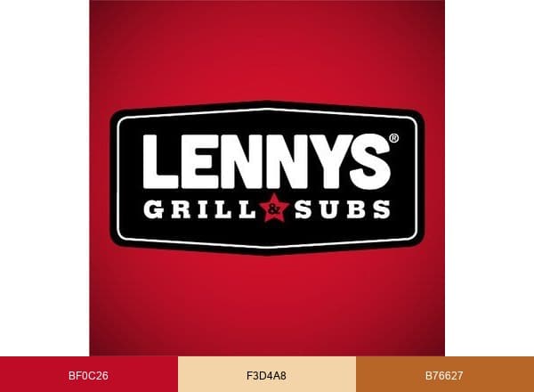 Lennys Grill & Subs brand color palette