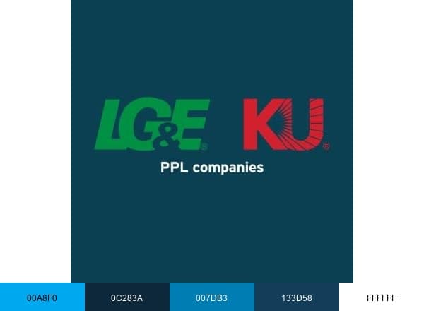 LG&E and KU brand color palette