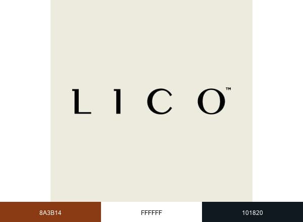 LiCO Cosmetics brand color palette