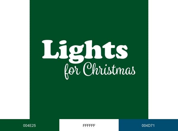 Lights for Christmas brand color palette