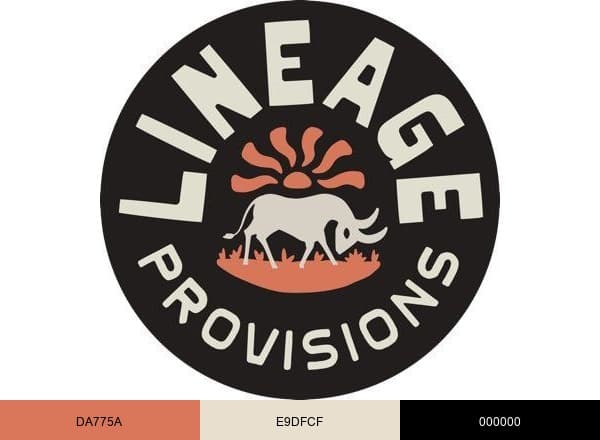 Lineage Provisions brand color palette