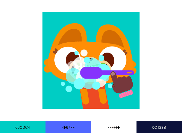 Lingokids brand color palette
