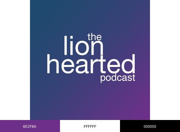 The Lionhearted Podcast brand color palette