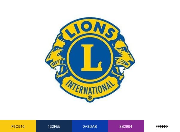 Lions International brand color palette