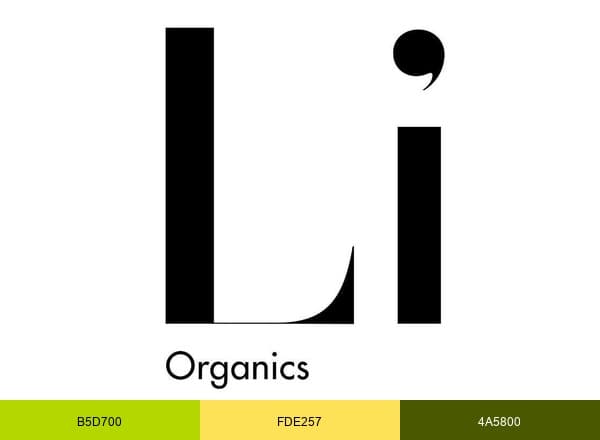 Li Organics brand color palette