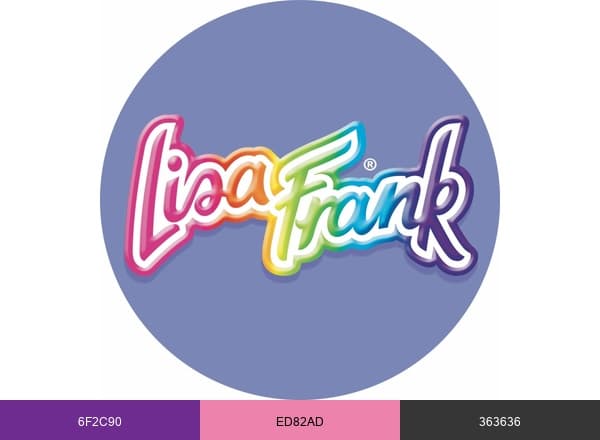 Lisa Frank brand color palette