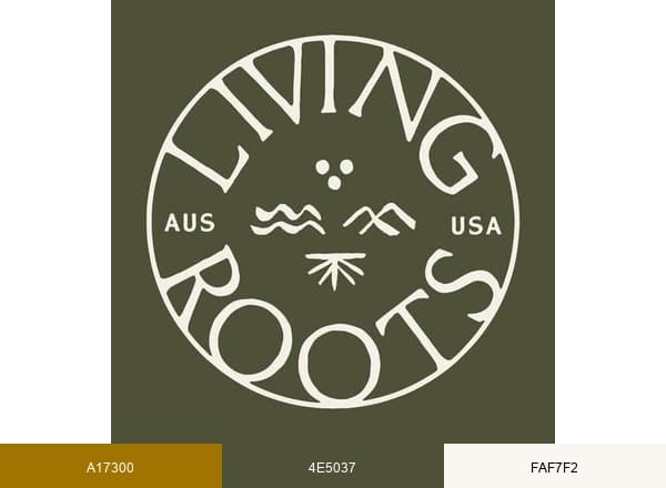Living Roots Wine brand color palette