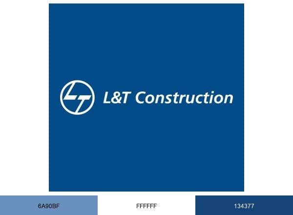 L&T Construction brand color palette