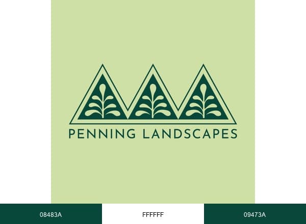 Penning Landscapes brand color palette