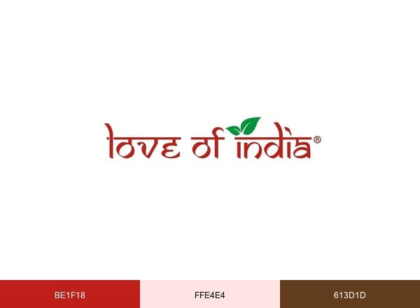 LOVE OF INDIA brand color palette