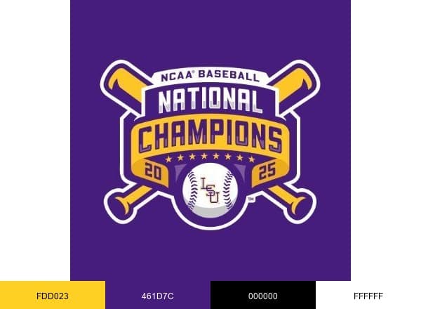 LSU Baseball brand color palette
