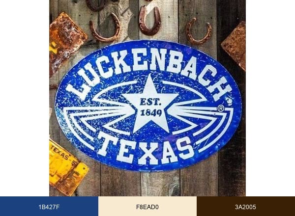 Luckenbach Texas brand color palette