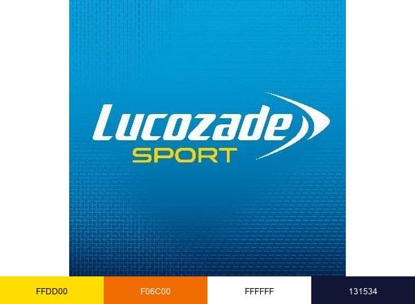 Lucozade Sport brand color palette