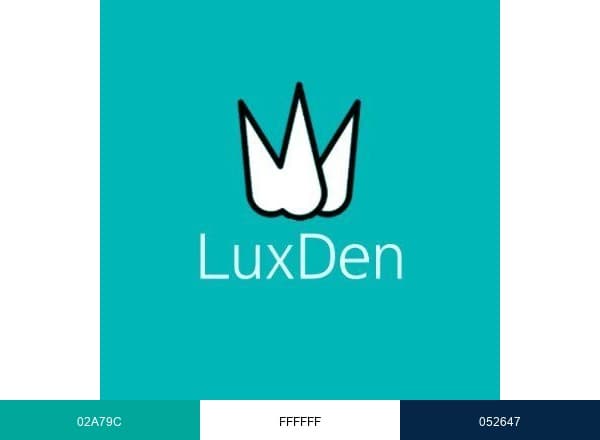 LuxDen Dental Center brand color palette