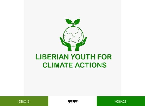 Liberian Youth for Climate Actions brand color palette