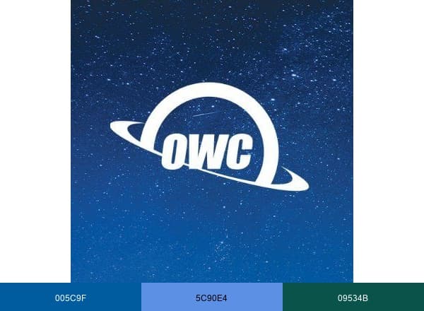 Other World Computing brand color palette