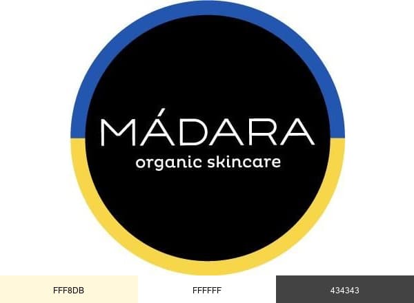 Mádara Organic Skincare brand color palette