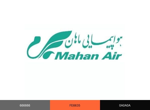 Mahan Air brand color palette
