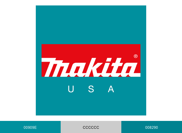 Makita Tools USA brand color palette