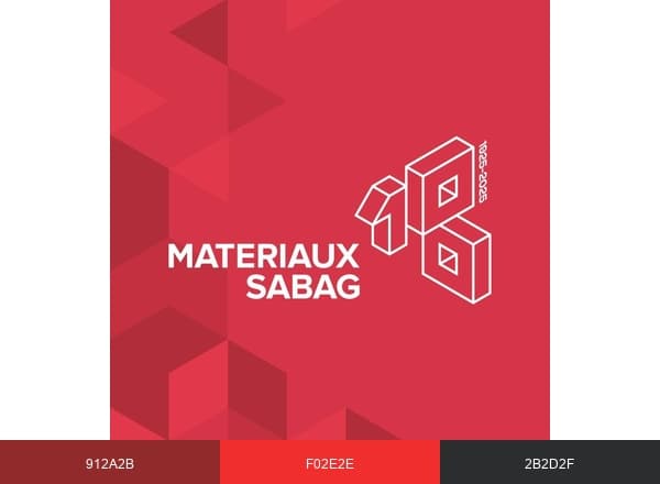 Matériaux Sabag brand color palette