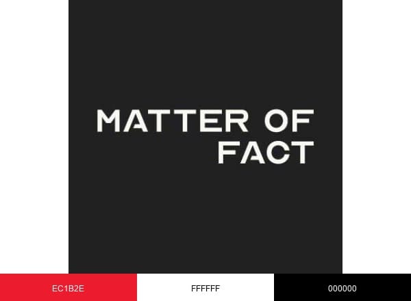 MATTER OF FACT brand color palette