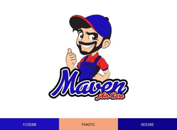 Maven Air Care brand color palette