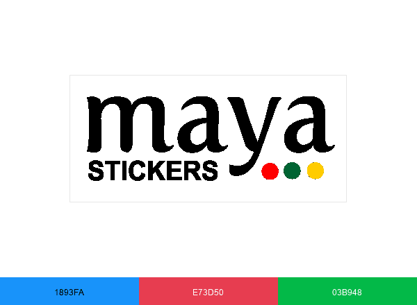Maya Stickers brand color palette