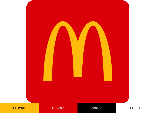 McDonald's brand color palette