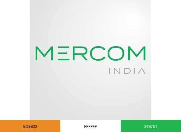 Mercom India brand color palette