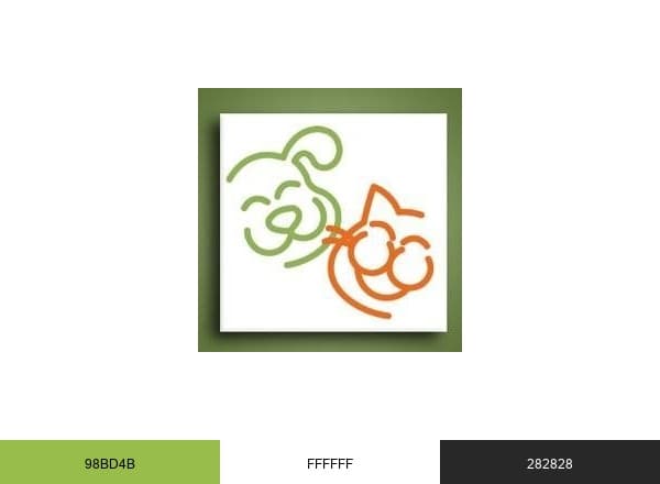 Mesa West Pet Hospital brand color palette