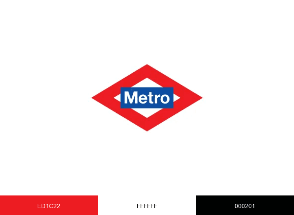 Metro de Madrid brand color palette