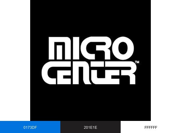 Micro Center brand color palette